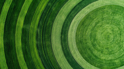 Aerial view of green field pattern agriculture crop circles farming land environment countryside