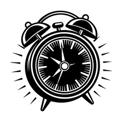Download Alarm Clock Silhouette Vector Art And Illustration Eps File For Design.