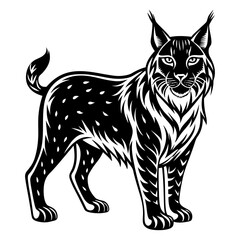 Download Lynx Vector Silhouette Art And Illustration  Eps File For Design.
