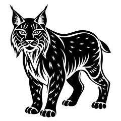 Download Lynx Vector Silhouette Art And Illustration  Eps File For Design.