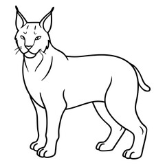 Download Lynx Vector Silhouette Art And Illustration  Eps File For Design.