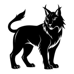 Download Lynx Vector Silhouette Art And Illustration  Eps File For Design.
