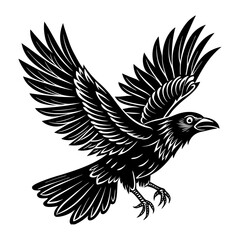 Download Flying Crow Vector Art And Illustration Eps File For Design.