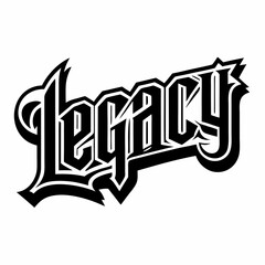 Legacy Light vector silhouette black design white background