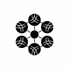 creative details  Network nodes icon Vector Illustration 