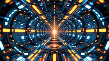 Futuristic abstract technology background in vibrant colors