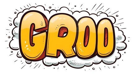 Fototapeta premium Creative Hand-Drawn Speech Bubble Cartoon with the Word 'Gross' for Design Projects