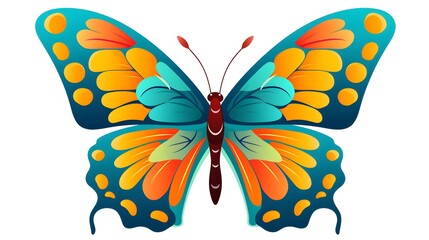 Obraz premium Vintage style cartoon butterfly vector illustration for retro design projects
