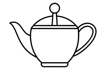 Tea Infuser Line Art