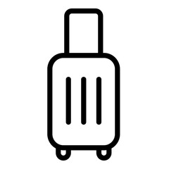 Obraz premium Suitcase icon vector illustration. Travel bag icon.