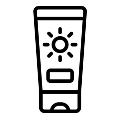 Sunscreen icon vector illustration. Sunblock icon illustration.