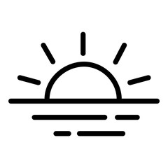 Sunset icon vector illustration.