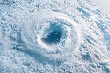 Hurricane vortex formation over ocean aerial view nature photography atmospheric environment