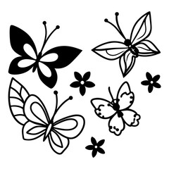 Butterfly & Bloom Vector Pack – Elegant Floral and Butterfly Illustrations for Creatives