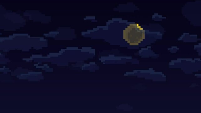 pixel art sky moon night (endless)