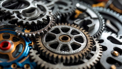 Intricate details of a precision gear mechanism