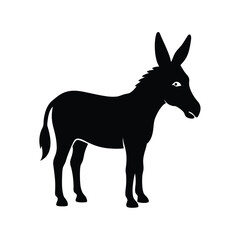 Obraz premium Donkey Silhouette vector illustration, Donkey Silhouette Bundle