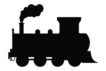 Simple Silhouette of a Steam Locomotive