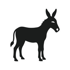 Fototapeta premium Donkey Silhouette vector illustration, Donkey Silhouette Bundle