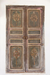 ancient wooden door in Bahia Palace