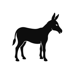 Obraz premium Donkey Silhouette vector illustration, Donkey Silhouette Bundle