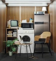A tiny living space.
