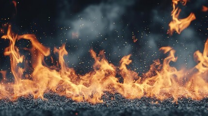 Fire tearing through fabric in slow motion, detailed burn texture