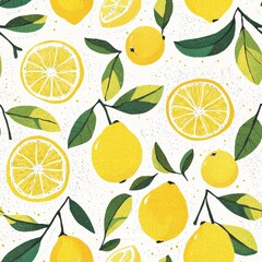 Bright and zesty lemons accompanied by fresh green leaves on a clean white background