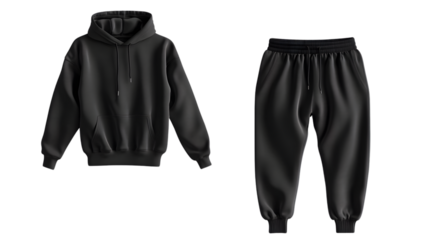 Stylish Black Sports Suit with Sweat Jacket and Sweatpant for Athletes and Fitness Enthusiasts