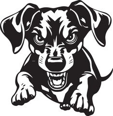 A dachshund dog. Hand drawn vector illustration	