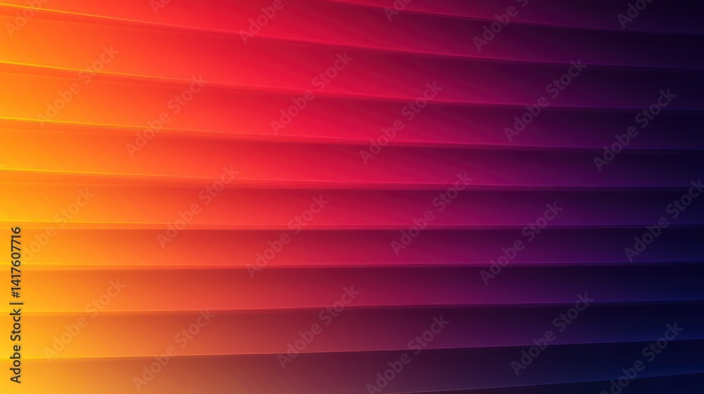 Poster gradient horizon: abstract layers of warmth transitioning into twilight depths
