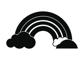 Obraz premium Rainbow in the Sky Colorful Weather Vector