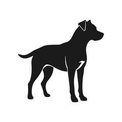 Dog icon template. Detailed image. Pet emblem, dog illustration, dog portrait, guard dog