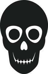 Dark and Spooky Human Skull Vector for Halloween Decor