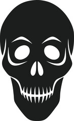 Creepy Bone Skull Silhouette for Spooky Season Design