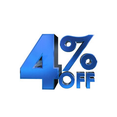 3D Numbers Off Sale Discount Promotion