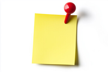 Yellow sticky note pinned on a board as a blank reminder