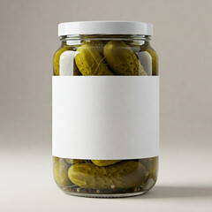 blank mock up pickle jar product packaging