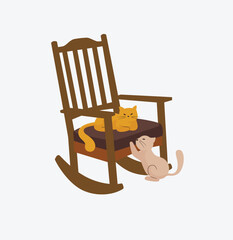 wooden rocking chair