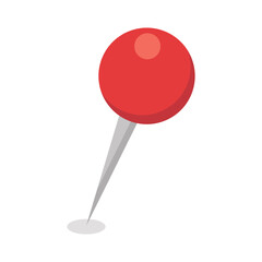 Simple red location pin icon for maps