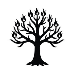 candlelit tree flame integrated branches holiday glow  