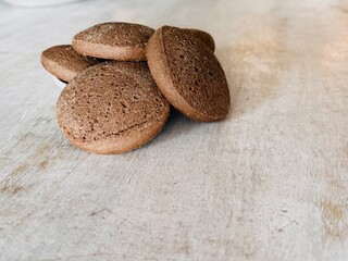 Healthy carob cookies, homemade sugar-free snack.