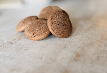 Healthy carob cookies, homemade sugar-free snack.