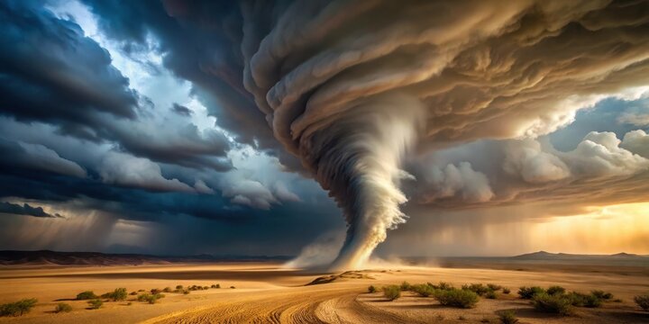 Tornado-like vortex in desert,phenomenon,  phenomenon