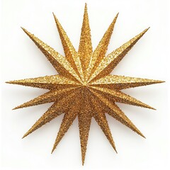 Gold Glitter Star Ornament