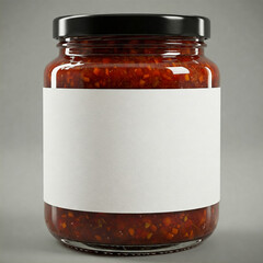 blank mock up sauce jar product packaging