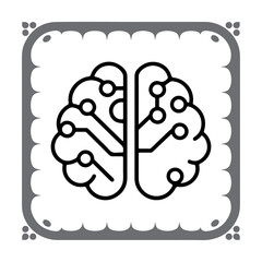 Cyber Brain Circuit Illustration