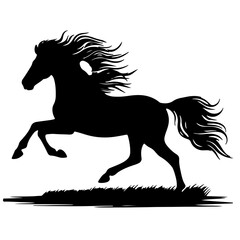 horse silhouette vector