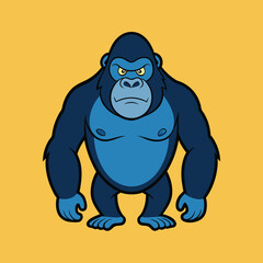 Obraz premium Gorilla standing vector illustration