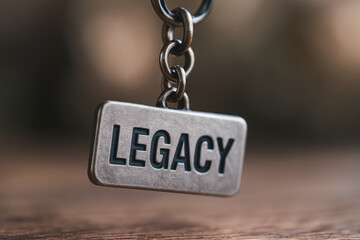 keychain with word legacy symbolizes importance of planning for retirement with life insurance to secure future